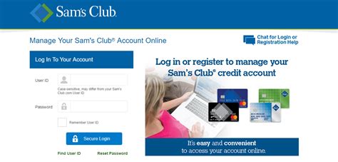 Located on your card or on your statement. . Sam club credit card login
